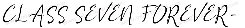 CLASS SEVEN FOREVER字体转换